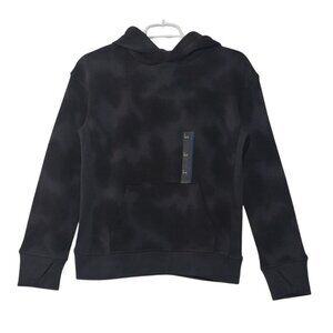Black tie-dye hoodie for boys, cotton and polyester, Air In Motion L. NWT